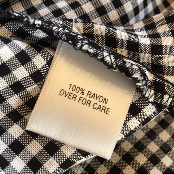 Flutter & Kick black & White Mini Check Self Tie Peplum Maternity Blouse - Picture 12 of 12